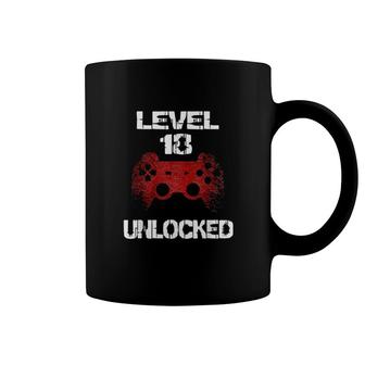 Level 18 Unlocked Boys 18th Birthday 18 Year Old Gamer Teens Coffee Mug - Seseable