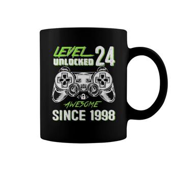 Level 24 Unlocked Video Gamer 24 Years Old 24 Birthday Coffee Mug | Mazezy
