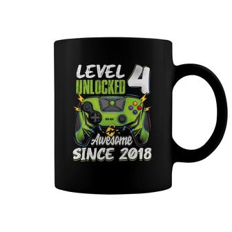 Level 4 Unlocked Awesome 2018 4Th Birthday Boy Video Games Coffee Mug | Mazezy