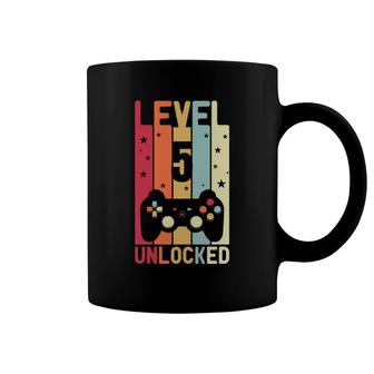 Level 5 Unlocked Funny Gamer 5Th Birthday Gifts Coffee Mug - Seseable
