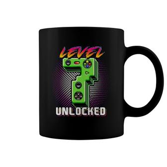 Level 7 Unlocked Video Game 7Th Birthday Party Retro Boys Coffee Mug | Mazezy