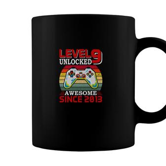 Level 9 Unlocked Awesome Game Since 2013 9Th Birthday Coffee Mug - Seseable
