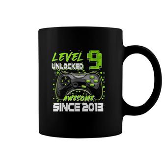 Level 9 Unlocked Awesome Since 2013 9th Birthday Boy Coffee Mug - Seseable