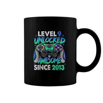 Level 9 Unlocked Awesome Since 2013 9th Birthday Gaming Coffee Mug - Seseable