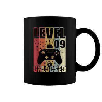 Level 9 Unlocked Birthday Level Up 9Th Birthday Gamer 9Th Coffee Mug - Seseable