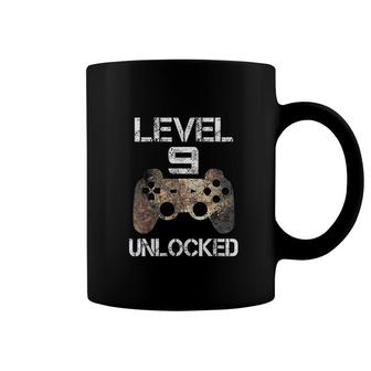 Level 9 Unlocked Boys 9th Birthday 9 Year Old Gamer Gift Coffee Mug - Seseable