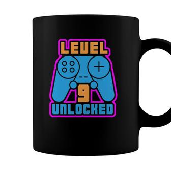 Level 9 Unlocked Video Game 9Th Birthday Gamer Boys Coffee Mug - Seseable