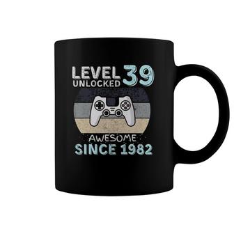Level Unlocked 39 Awesome Since 1982 Video Gamer Birthday Coffee Mug | Mazezy