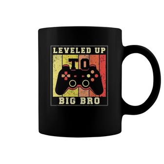 Leveled Up To Big Bro 2022 Brother Baby Announcement Sibling Coffee Mug | Mazezy