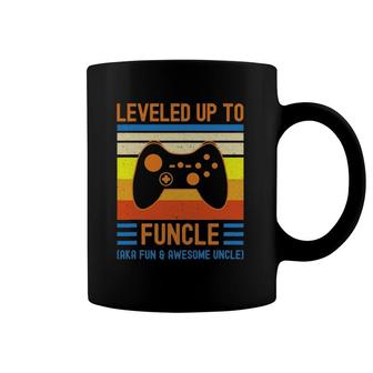 Leveled Up To Funcle Uncle Funny Gaming For Video Gamer Coffee Mug | Mazezy