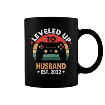 Leveled Up To Husband 2022 Just Married Vintage Gamer Coffee Mug | Mazezy