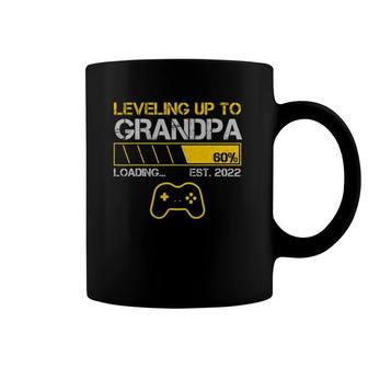Leveling Up To Grandpa Est 2022 Loading Gaming Family Coffee Mug | Mazezy