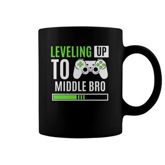Leveling Up To Middle Bro Gaming Baby Gender Announcement Coffee Mug | Mazezy