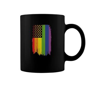 Lgbt Flag Rainbow Flag Neon Gay Pride Coffee Mug | Mazezy UK