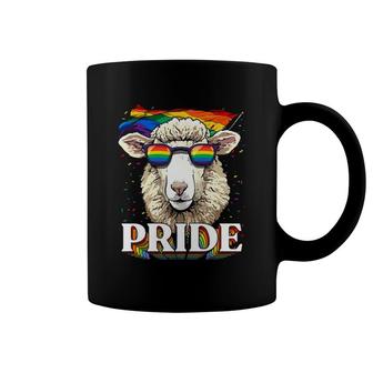 Lgbt Sheep Gay Pride Lgbtq Rainbow Flag Sunglasses Coffee Mug