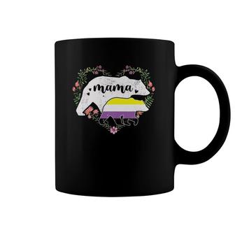 Lgbtq Mama Bear Non Binary Gay Equal Rights Rainbow Coffee Mug | Mazezy