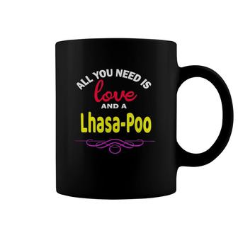 Lhasa-Poo Dog Love Poodle Lhasa Apso Coffee Mug | Mazezy