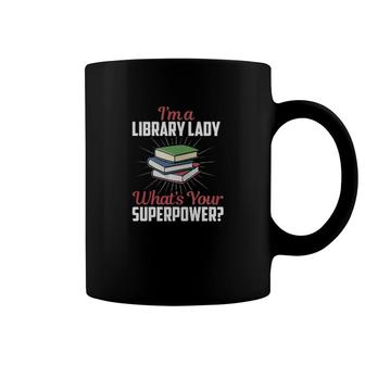 Librarian Superhero Library Lady Librarian Gift Coffee Mug - Thegiftio UK