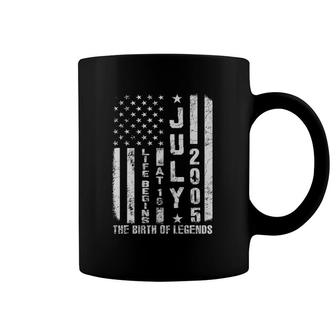 Life Begins At 16 Born In July 2005 The Year Of Legends Coffee Mug | Mazezy