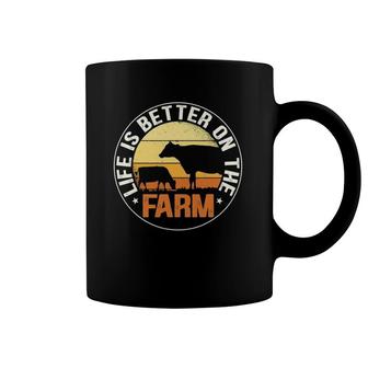Life Is Better On The Farm Farming Rancher Farmer Lover Gift Coffee Mug | Mazezy