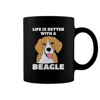 Life Is Better With A Beagle Lovers Gifts Funny Beagle Coffee Mug | Mazezy