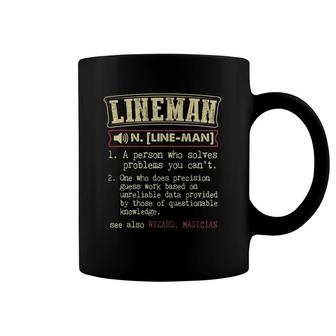Lineman Dictionary Definition Term Coffee Mug | Mazezy