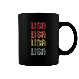 Lisa Gift Name Personalized Retro Vintage 80S 90S Birthday Coffee Mug | Mazezy