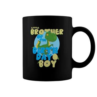 Little Brother Of Birthday Boy Dinosaurus Matching Family Coffee Mug | Mazezy