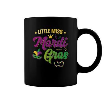 Little Miss Mardi Gras Funny Kids Girls Mardi Gras Coffee Mug | Mazezy
