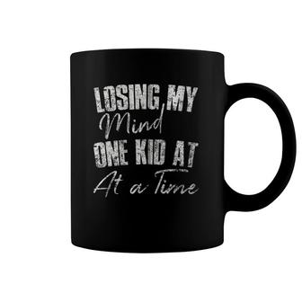 Losing My Mind One Kid At A Time Funny Mother's Day Zip Coffee Mug | Mazezy