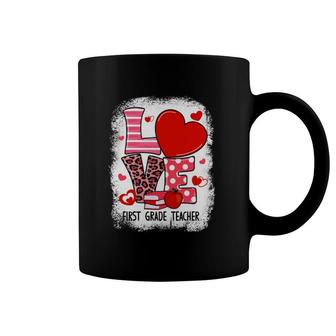 Love 1St Grade Teacher School Student Valentine's Day Funny Coffee Mug | Mazezy