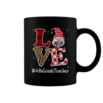 Love 4Th Grade Teacher Gnome Christmas Matching Pajamas Xmas Coffee Mug | Mazezy
