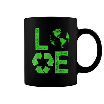 Love Earth Day 90S Planet Vintage Recycling Kids Or Teacher Coffee Mug - Seseable