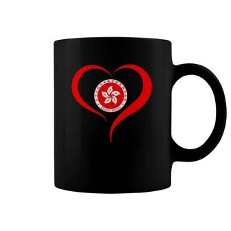 Love Heart With Hong Kong Emblem Design Coffee Mug | Mazezy