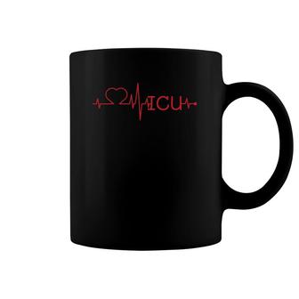 Love Icu Heart Beat Doctor Nurse Hospice Workers Cool Gift Coffee Mug | Mazezy