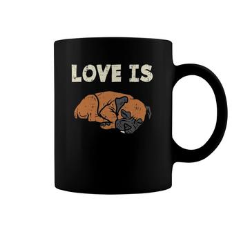 Love Is Boxer Cute Animal Pet Dog Lover Owner Men Women Gift Coffee Mug | Mazezy