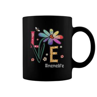 Love Meme Life Flowers Mom Mothers Day Coffee Mug | Mazezy