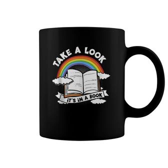 Love Reading Love Rainbows Gift Retro Rainbow Design Design Coffee Mug | Mazezy