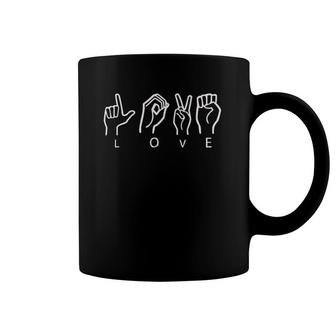 Love Sign Language Asl Valentine's Day Gifts For Her Him Coffee Mug | Mazezy