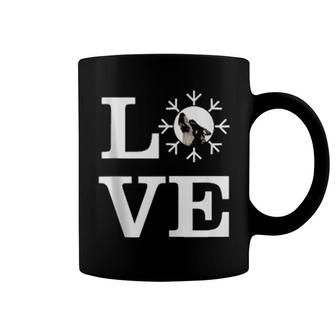 Love Snowflake Dog Norwegian Elkhound Coffee Mug | Mazezy
