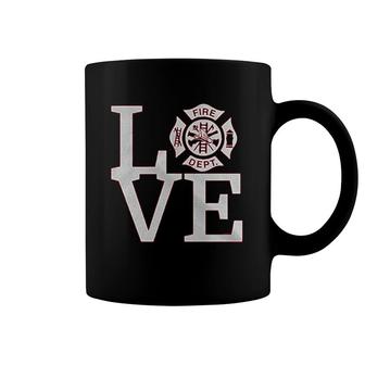 Love The Fire Department Firefighter Coffee Mug | Mazezy