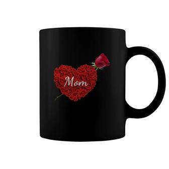 Love You Mom With Heart And Rose Mother's Day Coffee Mug | Mazezy