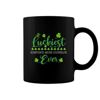 Luckiest Substance Abuse Counselor Ever St Patrick Quotes Shamrock Funny Job Title Coffee Mug | Mazezy