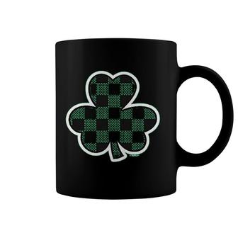 Lucky Irish Gift Buffalo Plaid Shamrock St Patricks Day Coffee Mug | Mazezy