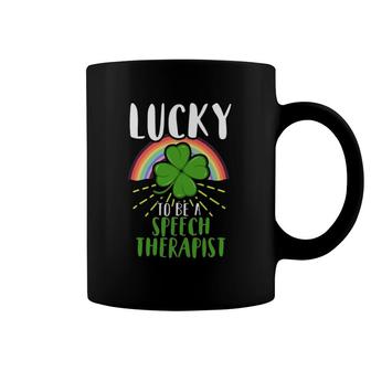 Lucky Speech Therapist St Patrick's Day School Gift Coffee Mug | Mazezy
