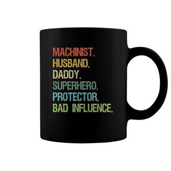 Machinist Husband Daddy Superhero Protector Dad Coffee Mug | Mazezy