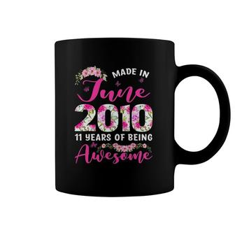 Made In June 2010 11Th Birthday Outfit 11 Years Old Girls Coffee Mug | Mazezy