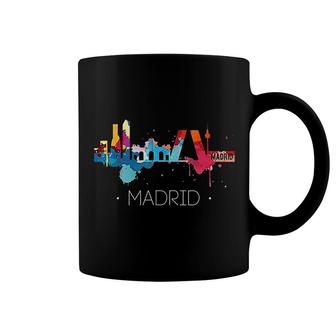 Madrid Watercolor City Skyline Spain Coffee Mug | Mazezy