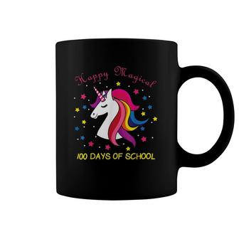 Magical Unicorn Rainbow Stars Cute 100 Days Of School Gift Coffee Mug | Mazezy