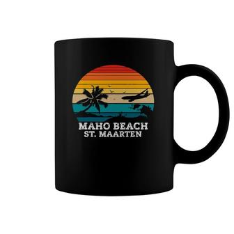 Maho Beach St Maarten Caribbean Island Coffee Mug | Mazezy